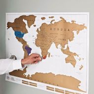 Stírací mapa světa zlatá Deluxe